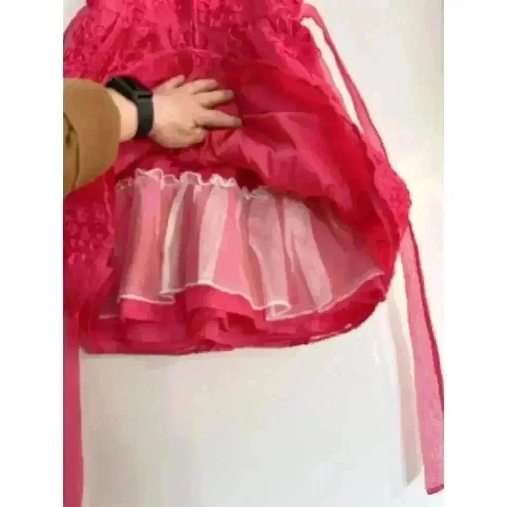 Rare Editions Hot Pink Tulle Size 7 Formal Dress Flower Girl Wedding Dress Up